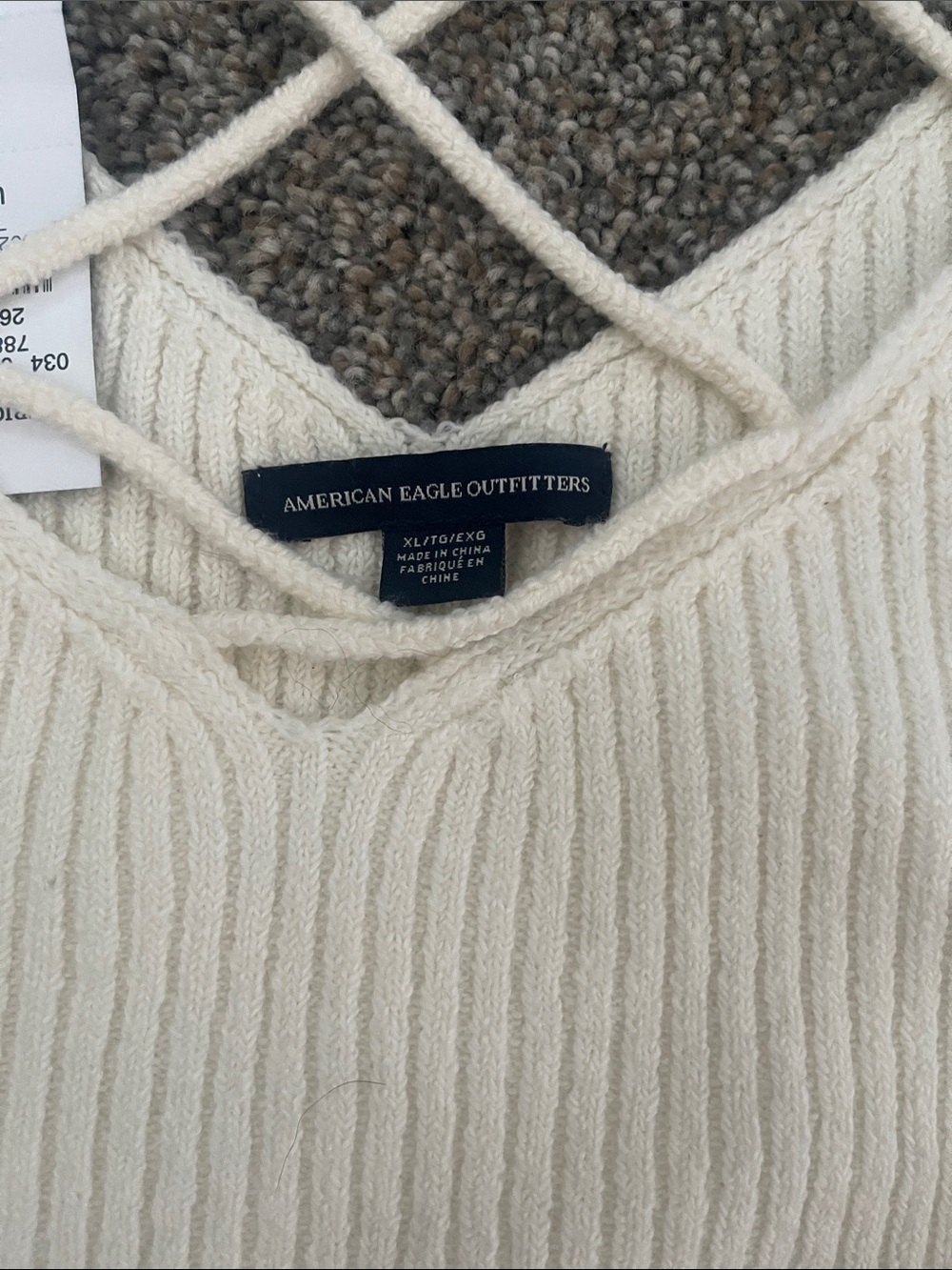 American Eagle cream sweater tank - Picture 3 of 4